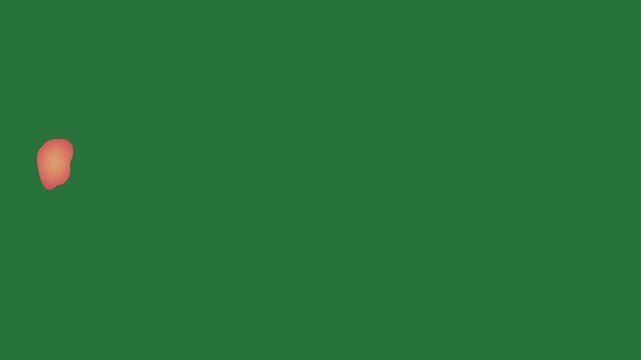White border and red fire on heart screen it person standing picture man ' s torso worm isolated on green screen background