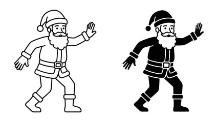 Santa Claus illustration with festive greetings