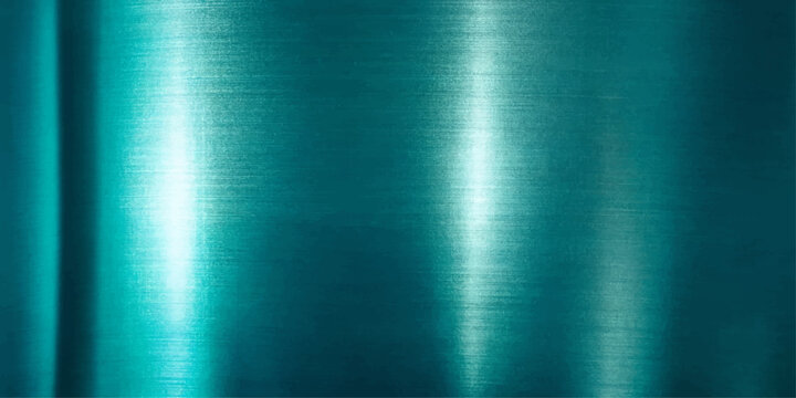 Abstract blue brushed metal background with linear texture, polished steel surface pattern and industrial metallic aluminum sheet design with shiny silver reflection and grey backdrop