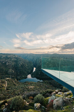 Glass Skywalk Over the Canyon