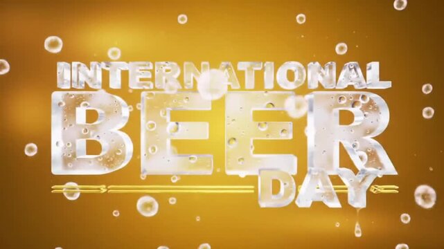 International Beer Day concept video with Frosted Glass Typography Animation