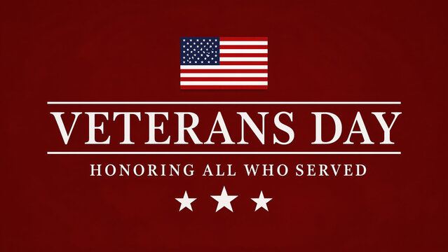 Veterans Day banner honoring all military veterans who served