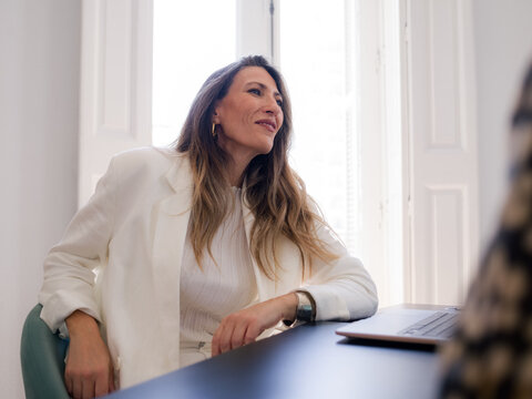 Businesswoman at the meeting 