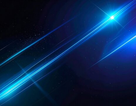 Futuristic Blue Laser Lines with Glowing Light Effect