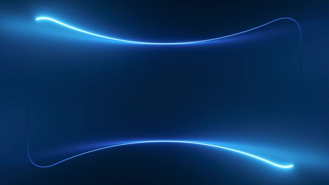 Thin neon line traces a curving path and leaves a bright colored gradient wake. Great seamless loop for overlays, and dynamic backgrounds.