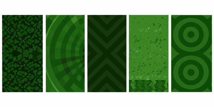 five green textured patterns on white background textures pattern collection geometric designs abstract art vector graphics design elements graphic resources visual
