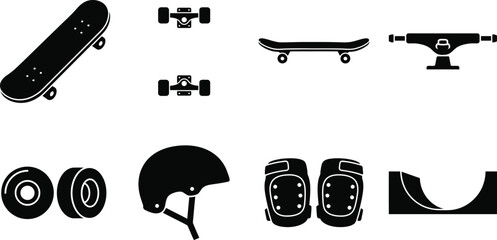 Black skateboard parts and accessories © Md. Musaddik Rahman