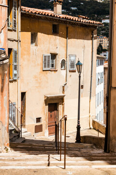￼￼Sunlit Stone Stairway in Old Town Grasse
