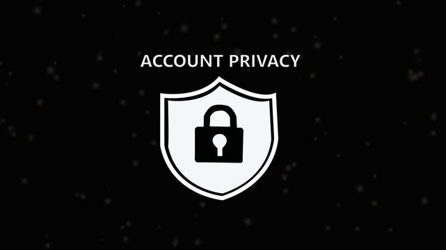 Account privacy icon animation