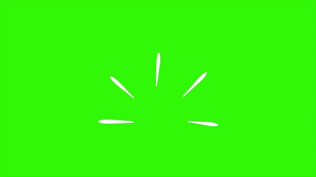Cartoon Impact Line Burst Animation with Alpha Channel Transparent Background | White Comic Speed Lines Flash Effect | Motion Graphics Overlay for Video Editing and VFX