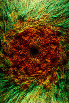 Vertical Abstract Particle Swirl Composition