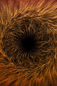 Vertical Golden Particle Spiral Background