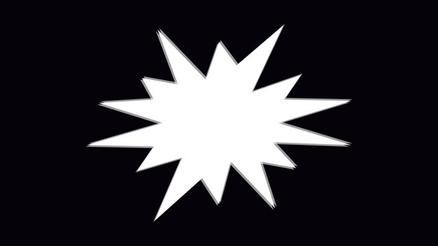 Cyberpunk neon explosion burst glowing hologram alert sticker layout