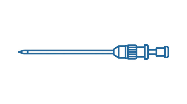 Hypodermic Needle Outline Vector Illustration