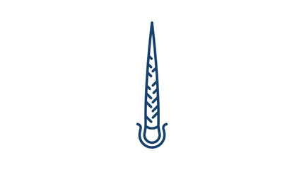 Minimal Narwhal Tusk Outline Vector © Bun
