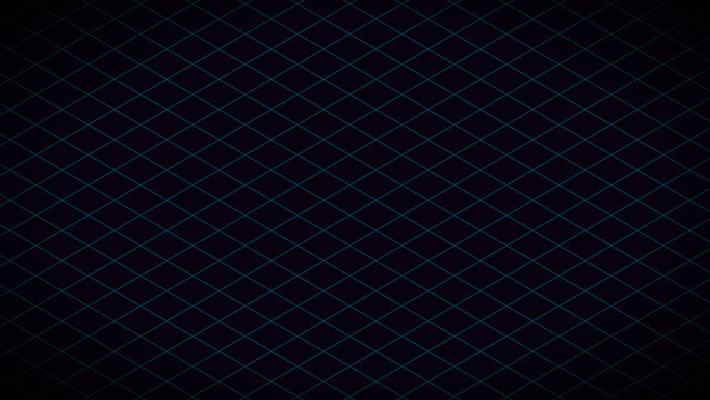 Cyberpunk neon isometric grid pattern background digital blueprint