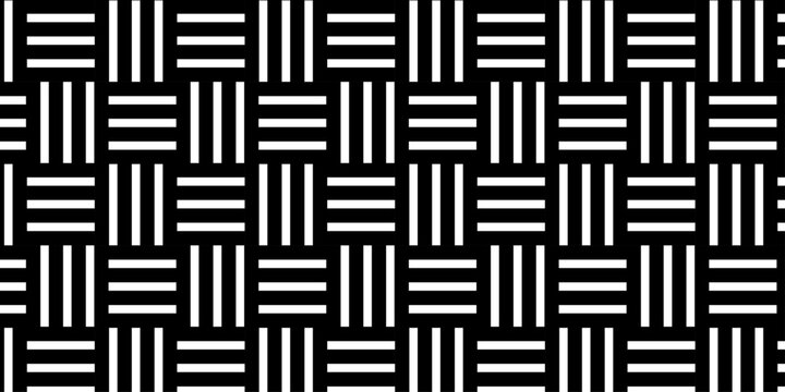 seamless black square grid diagonal metallic line structure pattern. overlap stripes wall and decoration maze textile paper triangle background.