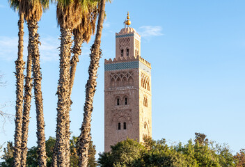 Fototapeta premium Minaret of Marrakech, Morocco