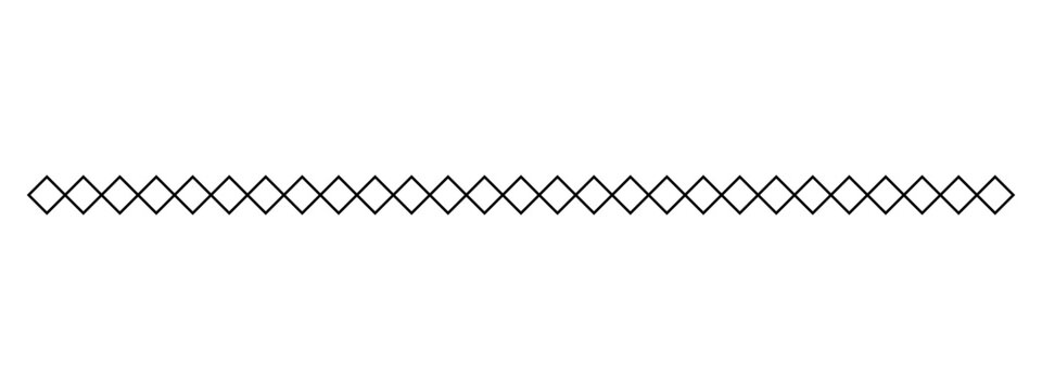 Black geometric diamond pattern border decorative horizontal divider line