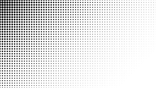 Minimalist black halftone dot gradient fading texture background