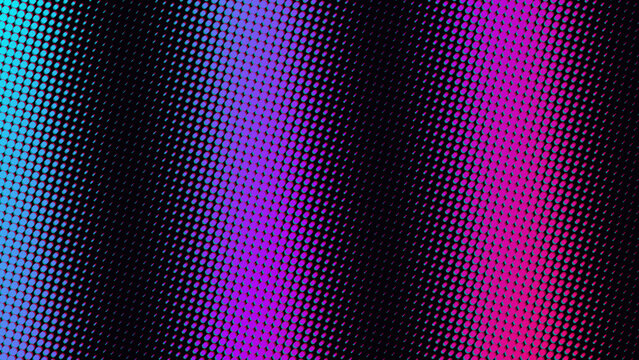 Cyberpunk neon halftone dot gradient wave envelope pattern