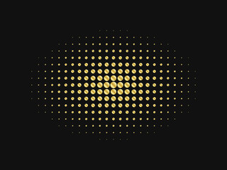 Luxury gold foil halftone stippled dome matrix 3D metal stud texture pattern © ArsiStudio