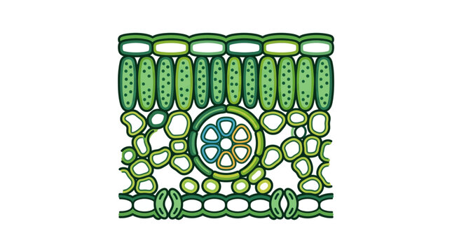 Plant Leaf Cross Section Anatomy Infographic