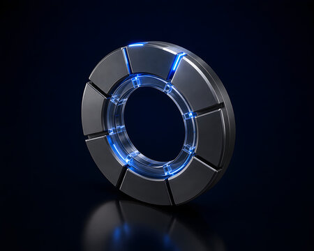 Project Scheduling Segment Ring 3D Illustration for Planning and Time Allocation