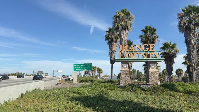 Orange County California Public Welcome Sign