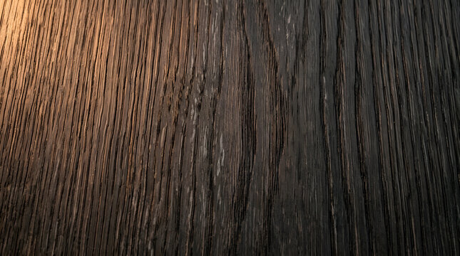 Dark Wood Grain Background | Rustic Weathered Timber Texture | Natural Organic Oak Surface | Moody Architectural Design Element | Vintage Hardwood Pattern | Warm Lit Macro Photography Surface