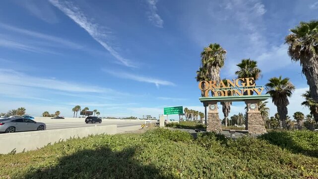 Orange County California Public Welcome Sign