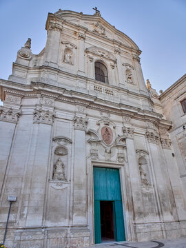 Facade of the Church of Madonna del Carmine. Martina Franca, Taranto, Apulia, Puglia, Italy, Europe