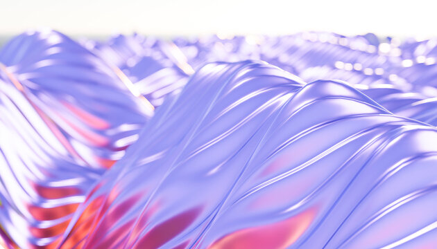 Abstract shapes with glossy surface in soft focus