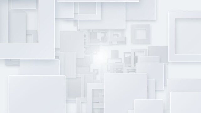 Modern abstract white geometric background with bright central light