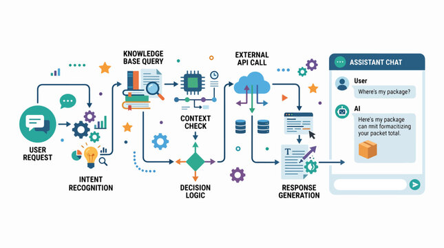 Diagram of chatbot system workflow.
