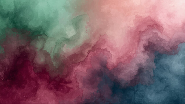 Abstract Colorful Watercolor Background with Dramatic Black and Blue Storm Clouds Smoke Fog Light Texture for Artistic Sky Nature Wallpaper Design