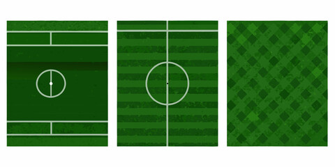 soccer field patterns in minimalist style football pitch design sport background green stripes diamonds lines texture vector illustration graphic element template © Tarun