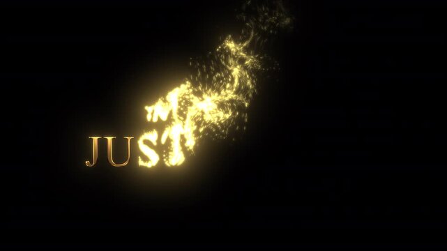 Golden Luxury &ldquo;International Justice Day&rdquo; animated text with elegant typography