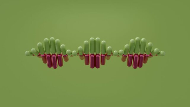 Abstract geometric digital environment with modern 3D elements, clean minimalist composition, seamless animation, realistic render, premium motion graphics background