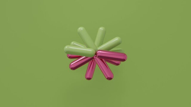 Contemporary abstract motion graphics with geometric elements, premium 3D render, minimalist composition, seamless animation, clean modern digital background