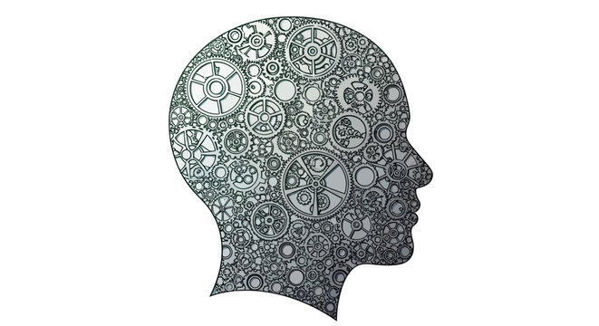 Mechanical head profile gears and cogs machinery