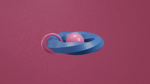 Abstract 3D motion design with geometric elements in a clean contemporary environment, realistic digital render, elegant minimalist composition, seamless looping animation, premium modern visual backg