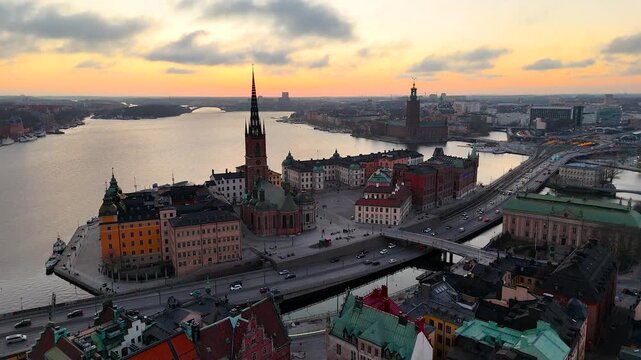 View of Gamla Stan, the old city, in Stockholm, Sweden, Europe