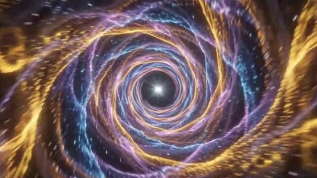 Cosmic vortex swirl animation abstract representation