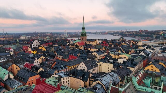 View of Gamla Stan, the old city, in Stockholm, Sweden, Europe