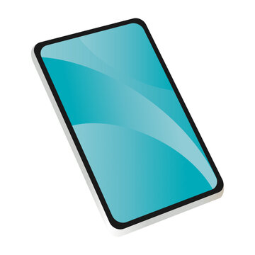 Modern Tablet Perspective Vector Illustration