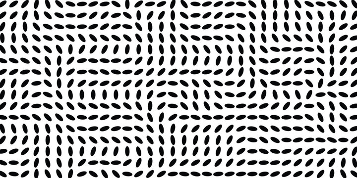 Abstract pattern with black oval shapes on a transparent grid background.
