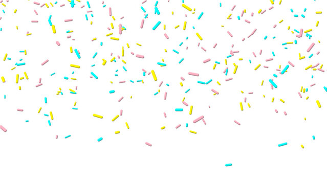 birthday sprinkles colorful falling isolated on transparent background,png happy birthday celebration and food stream social media design element