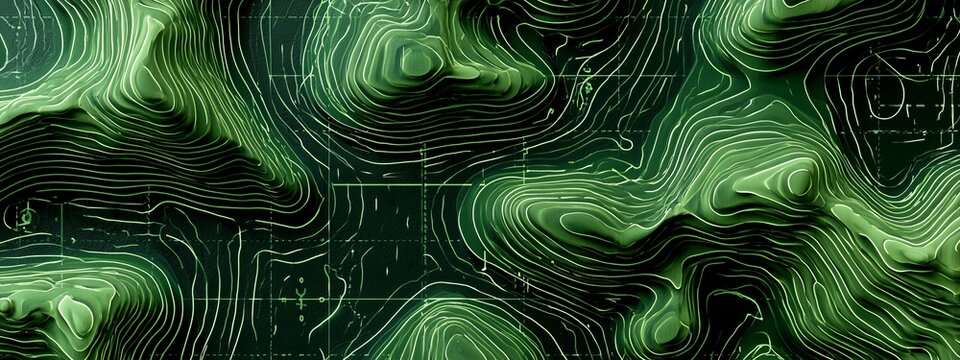Detailed Green Contour Map for GPS Navigation and Terrain Analysis in Outdoor Environments