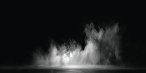 Fototapeta premium Abstract clouds of fog or steam on dark background with abstract background atmosphere ethereal particle softness movement billowing dramatic environment composition